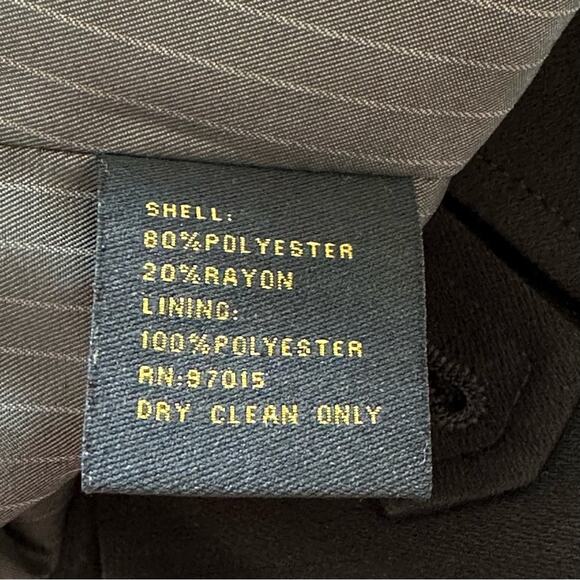 Allen by ABS Black Button Front Flap Pockets Long Sleeve Blazer Jacket Size 12 - Picture 11 of 12